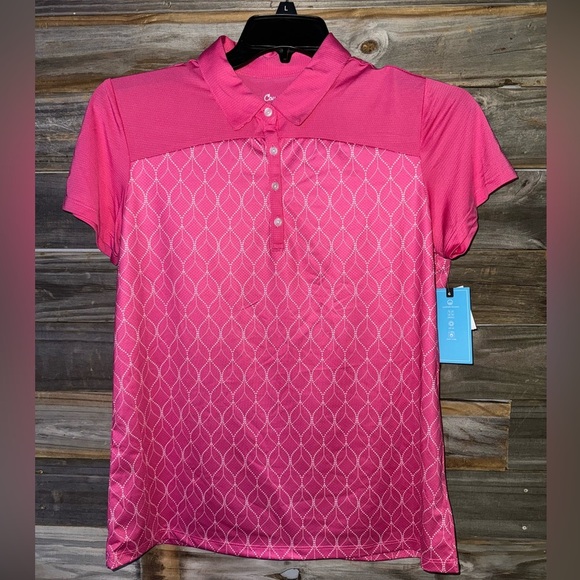 Court Haley- large - pink with white design - Picture 1 of 5